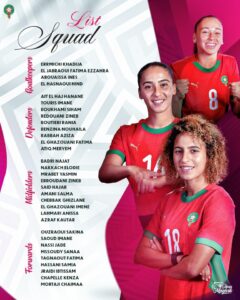تشكيلة المنتخب المغربي النسوي